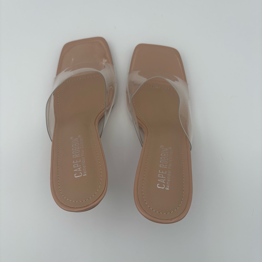 Cape Robbin Clear Strap Beaded Heel Sandals | NWT | size 7.5 Statement Heels - Picture 3 of 14